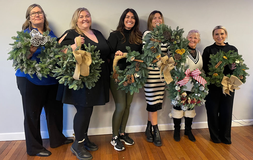 Nork Village Club - Christmas Wreath Workshop - The Wright Choice Flowers