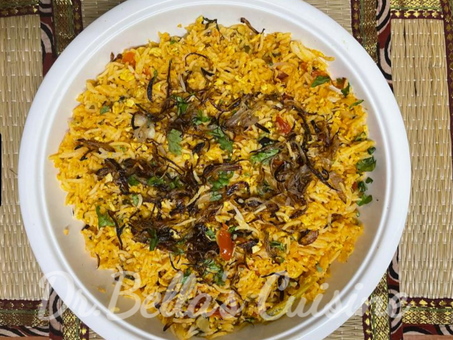 Egg briyani / Scrambled egg biryani