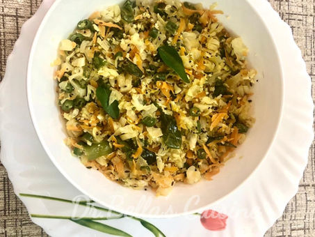 Tricolour vegetable poriyal