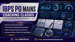 IBPS PO Mains coaching classes and tuition for reasoning, computer aptitude, data analysis, English, banking awareness, descriptive writing and mock tests.