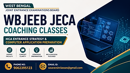 WBJEEB JECA Coaching Classes Thumbnail for MCA Entrance Strategy and Computer Application Preparation with Modern Tech Inspired Design for WIX Blog Page