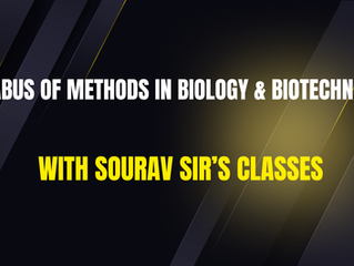 Methods in Biology & Biotechnology Syllabus 2026: Complete Topics, Key Techniques, Exam Pattern & Study Guide