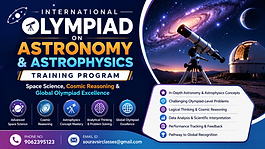 International Olympiad on Astronomy and Astrophysics Training thumbnail with space science, cosmic reasoning, and global olympiad excellence design.