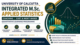 University of Calcutta Integrated M.Sc. Applied Statistics Coaching Thumbnail with Quantitative Learning and Data Analysis Design for WIX Blog Page
Export response as a Word file
Export response as a PDF file