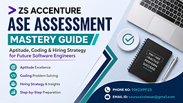 ZS Accenture ASE assessment preparation guide thumbnail with aptitude coding strategy and contact details