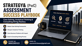 Strategy and PwC assessment success playbook thumbnail with case solving analytical thinking consulting hiring mastery professional exam preparation banner