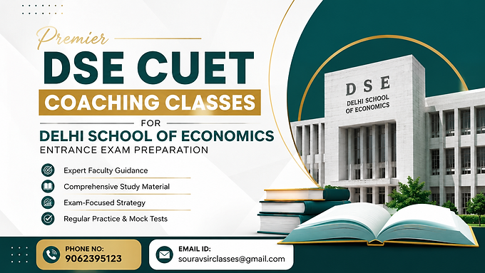 Premier DSE CUET Coaching Classes for Delhi School of Economics Entrance Exam Preparation with expert faculty guidance, study materials, mock tests, exam strategy, contact details, and modern academic learning resources.