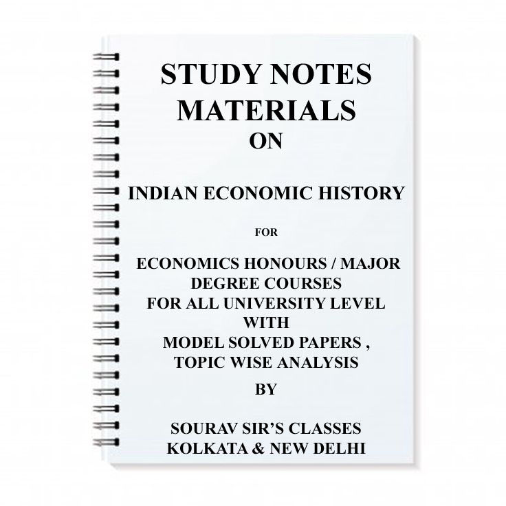 Study Notes Materials On Indian Economic History