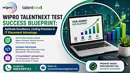 Wipro TalentNext test preparation banner with aptitude coding and placement focus