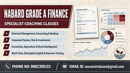 Students attending NABARD Grade A Finance coaching classes for financial management, banking, accounting, rural development, descriptive writing, mock tests and interview preparation.
