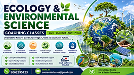 Ecology and Environmental Science coaching classes covering ecosystems, biodiversity, conservation, population ecology, community ecology, pollution, climate change, sustainability, environmental biology, ecological field methods, exam preparation and advanced academic guidance.