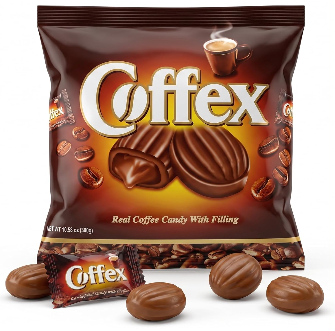 UNIQBITE Coffee Candy With Filling, Smooth Creamy Individually Wrapped Center-Fi