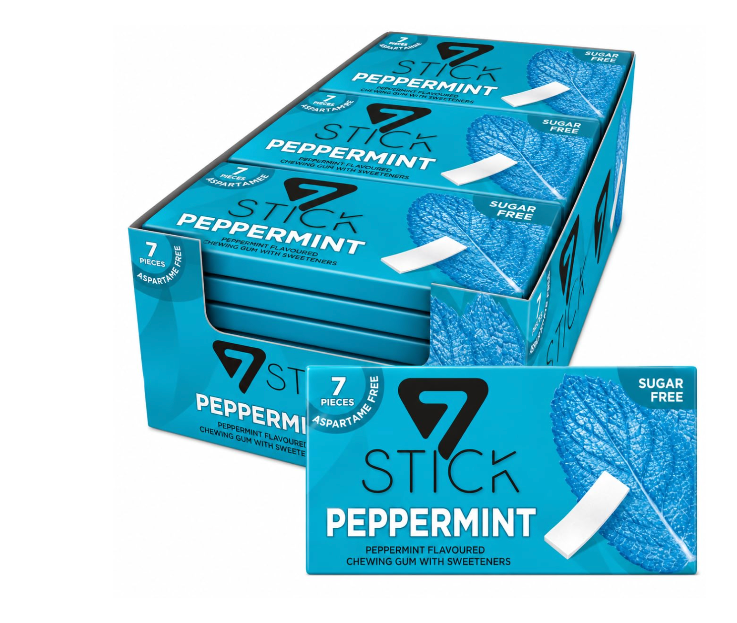 UNIQBITE Peppermint Sugar Free Chewing Gum, Natural Mint Gum Bulk, Sugarless Chi