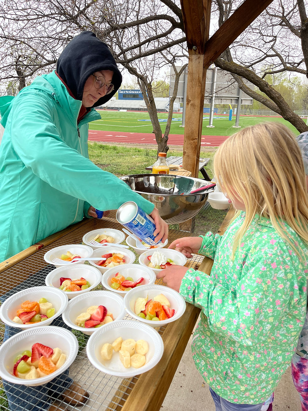 IMG_Gwen making fruit salad in the cold1955