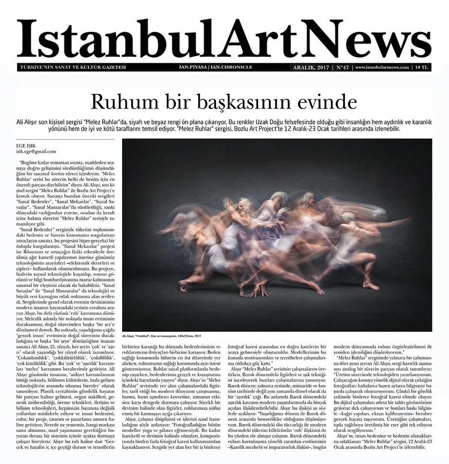 İstanbul Art News - 2017 — Ali Alışır