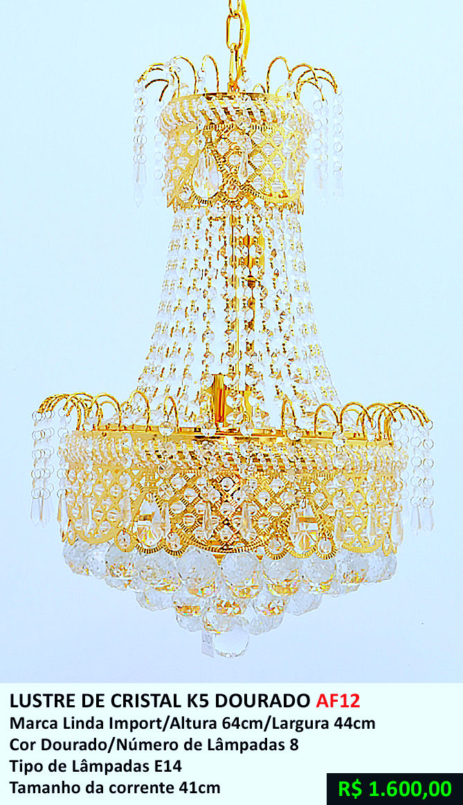 Lust. Cristal K5 Dourado - AF12