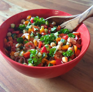 Kichererbsen & Zucchini Salat