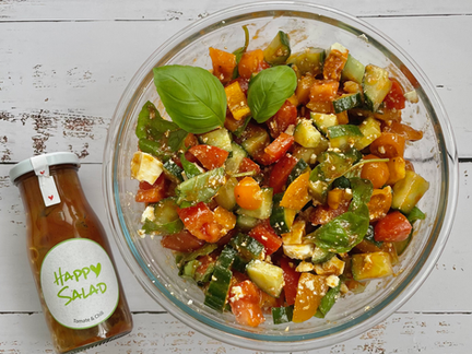 Tomate -Gurke - Basilikum