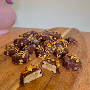 Bananen Erdnussbutter Bites