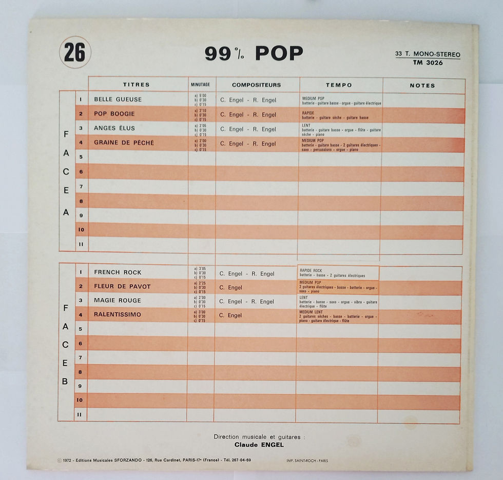 Miniatura: Claude Engel - 99% Pop (LP) TELE MUSIC France
