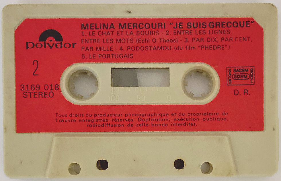 Miniature : Melina Mercouri ‎– Je Suis Grecque (Cassette ,Album, Reissue) Polydor France