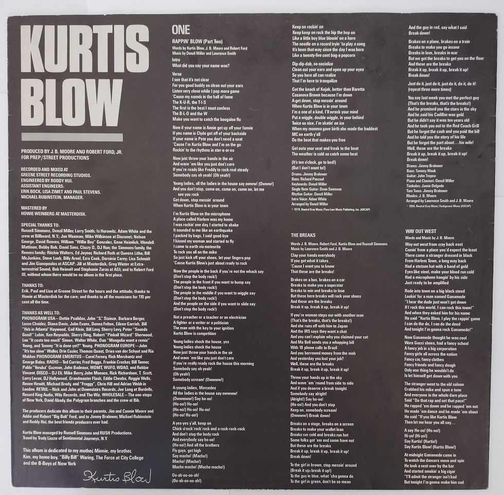 Miniatura: Kurtis Blow - Kurtis Blow (LP, Album) Mercury, France