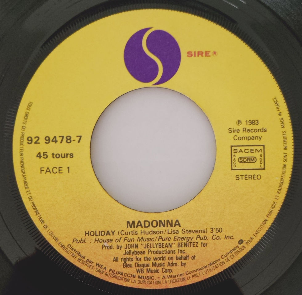 Thumbnail: Madonna - Holiday (7", Single) Sire France