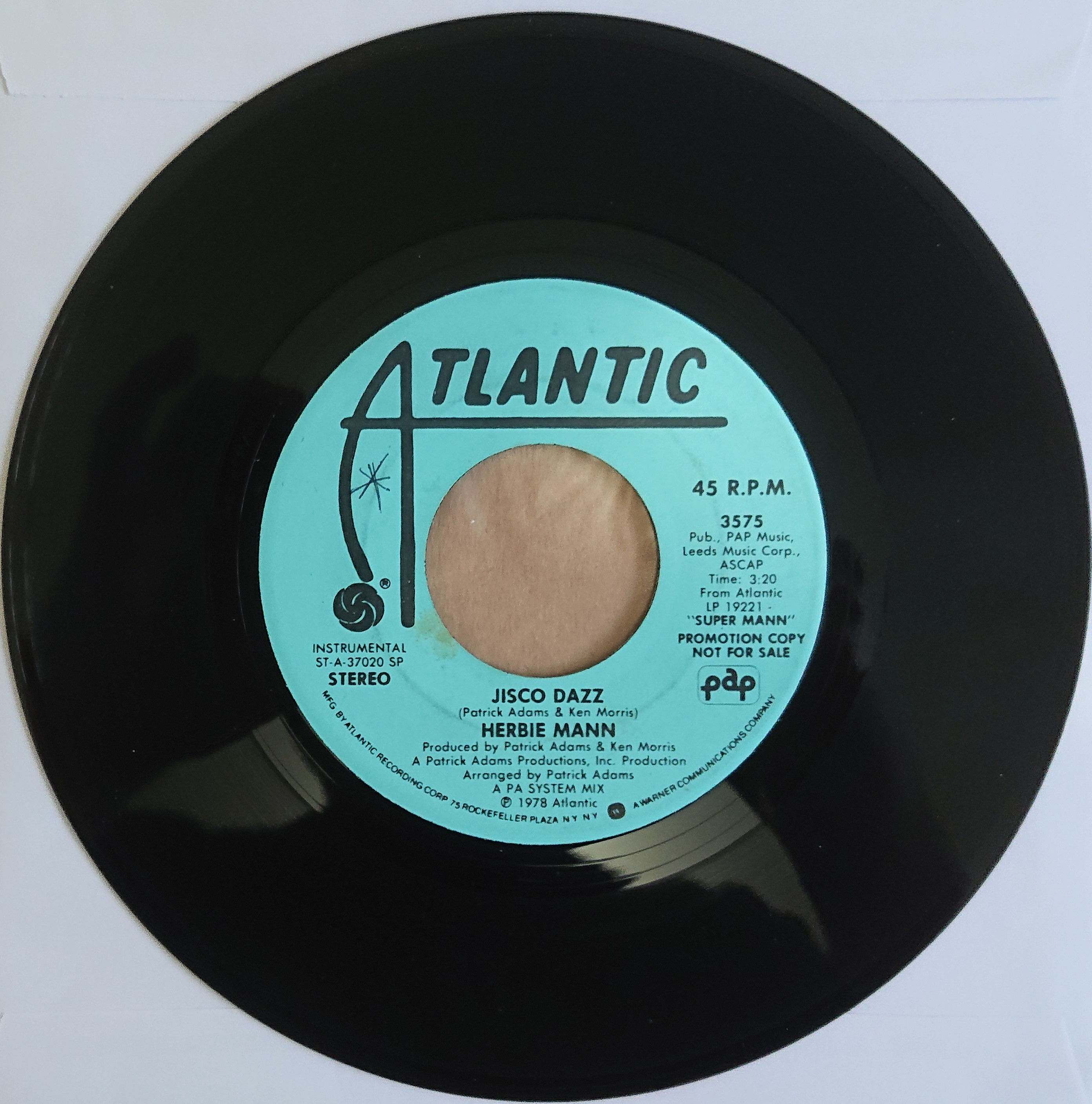 Herbie Mann - Jisco Dazz (7", Promo) - Atlantic US