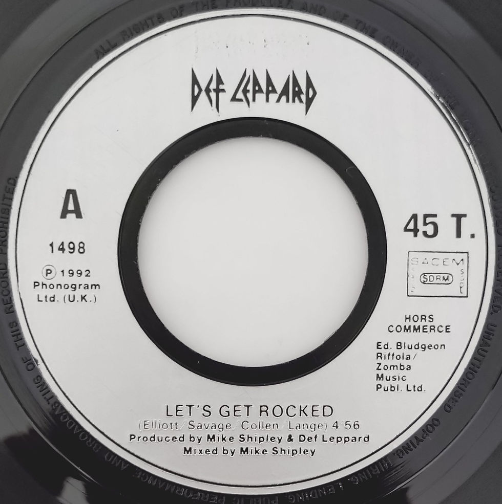 Thumbnail: Def Leppard - Let's Get Rocked (7", S/Sided, Promo) Bludgeon Riffola ‎Europe
