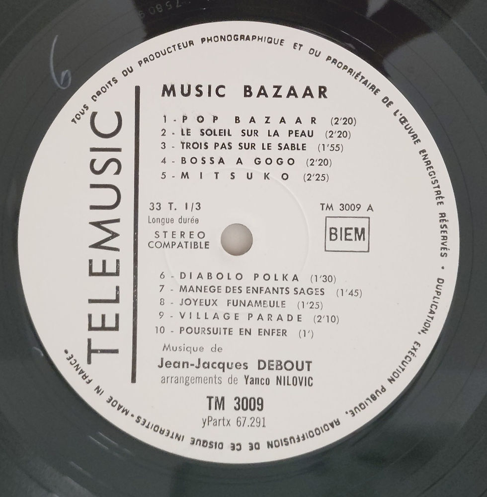 Miniature : Jean-Jacques Debout, Yanco Nilovic* - Music Bazaar (LP)TELE MUSIC F