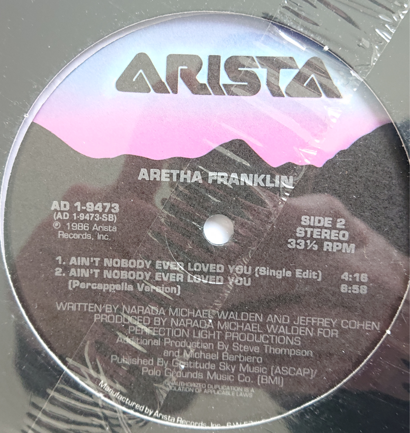 Aretha Franklin ‎– Ain't Nobody Ever Loved You 12" - ARISTA  US