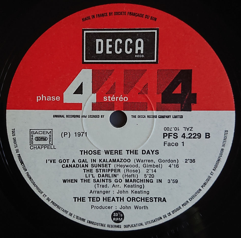 Thumbnail: The Ted Heath Orchestra ‎– Girl Talk  LP - DECCA France