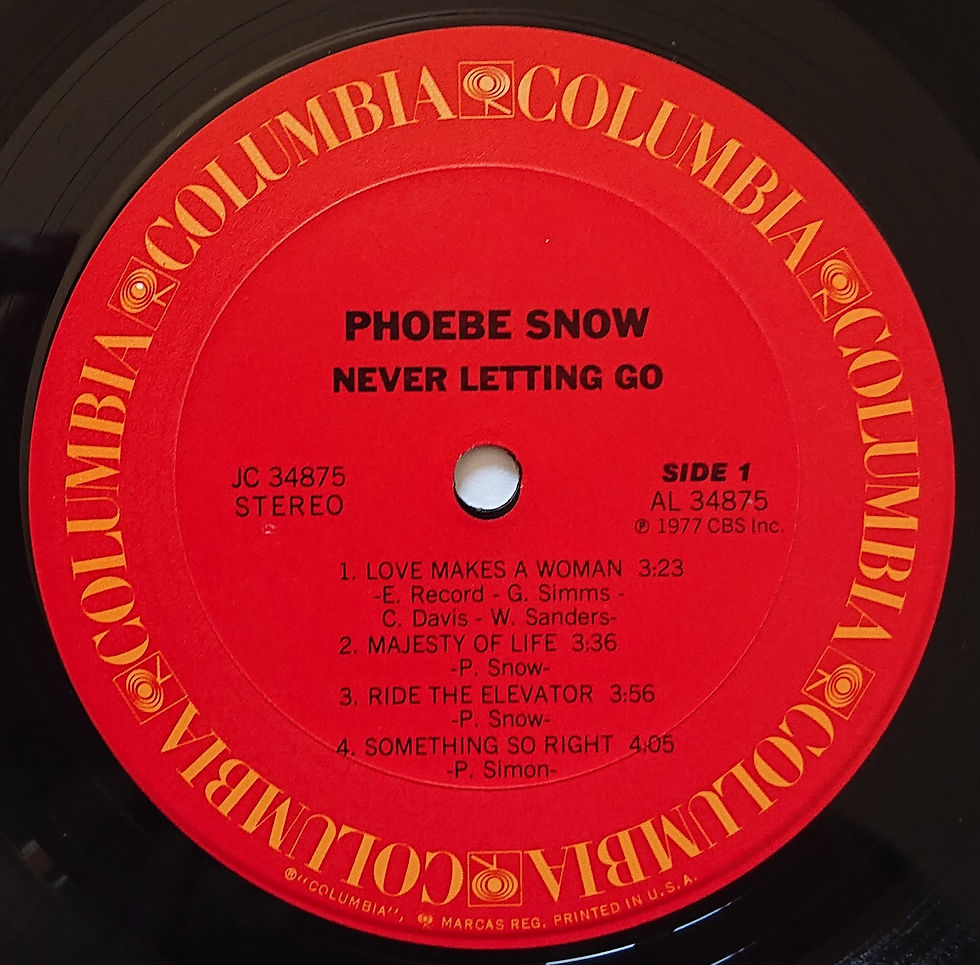 Thumbnail: Phoebe Snow ‎– Never Letting Go  LP - Columbia  US