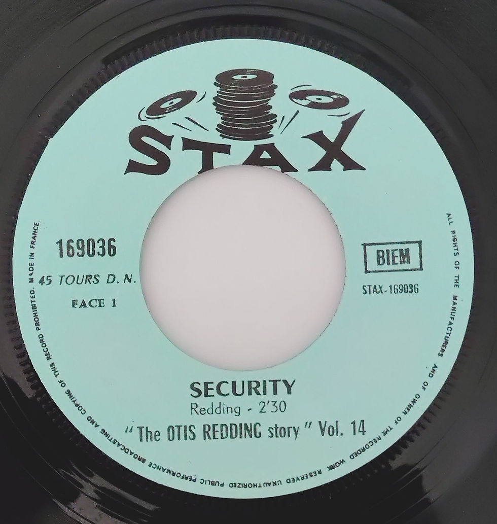 Thumbnail: Otis Redding - Security / I've Been Loving You Too Long (7", Single)STAX, France