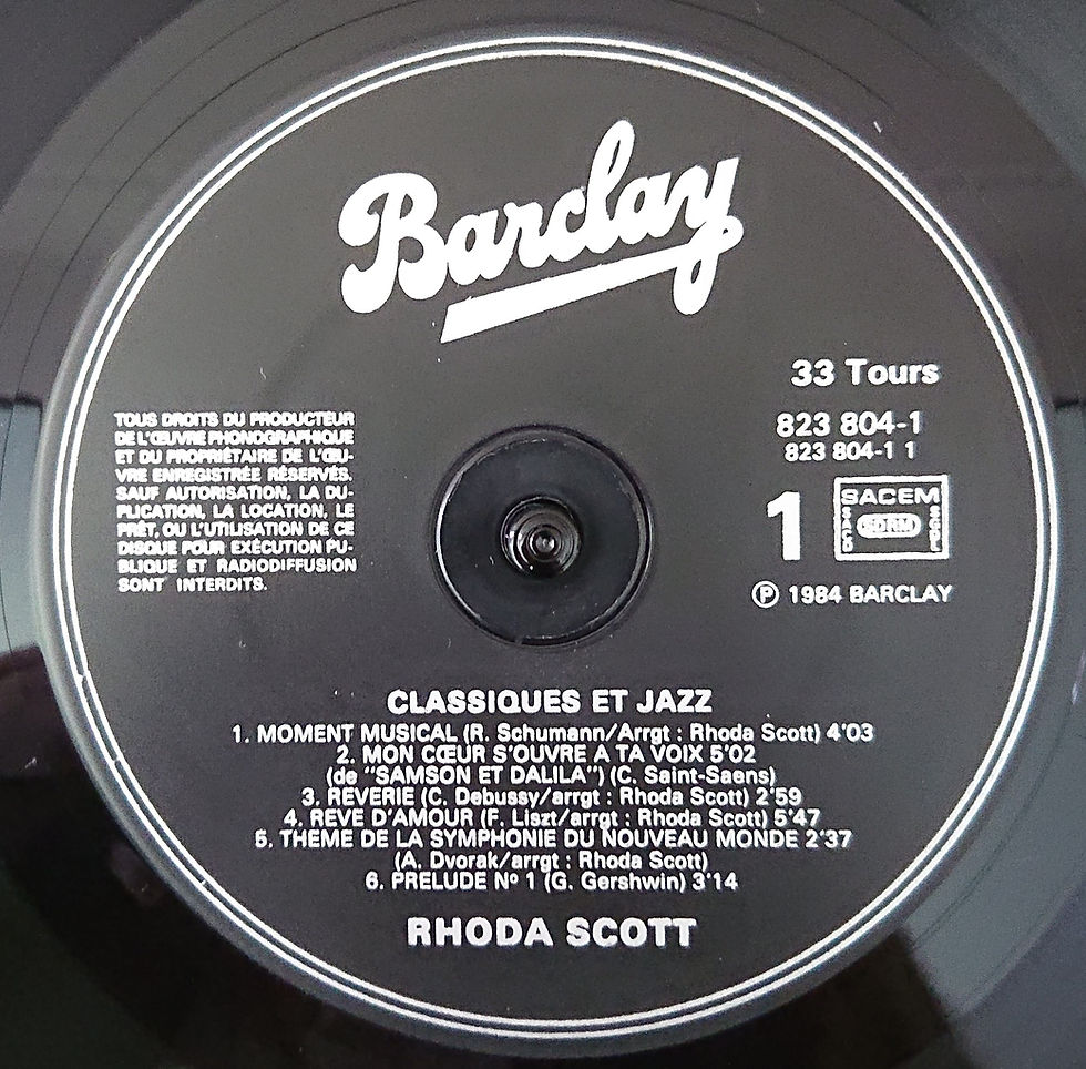 Miniaturbild: Rhoda Scott - A L'Orgue Hammond (Classiques & Jazz) (LP, Album) - Barclay France