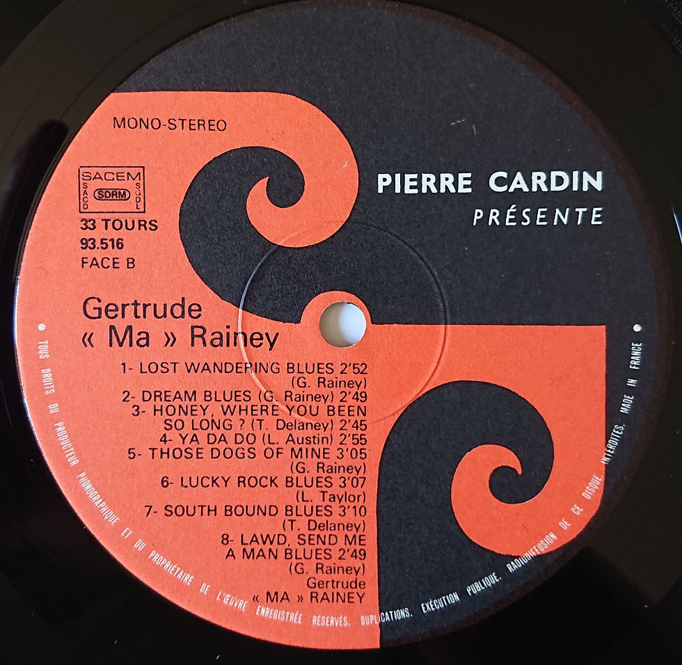 Miniatura: Ma Rainey - Mother Of The Blues Volume 1  LP - Les Disques Pierre Cardin France