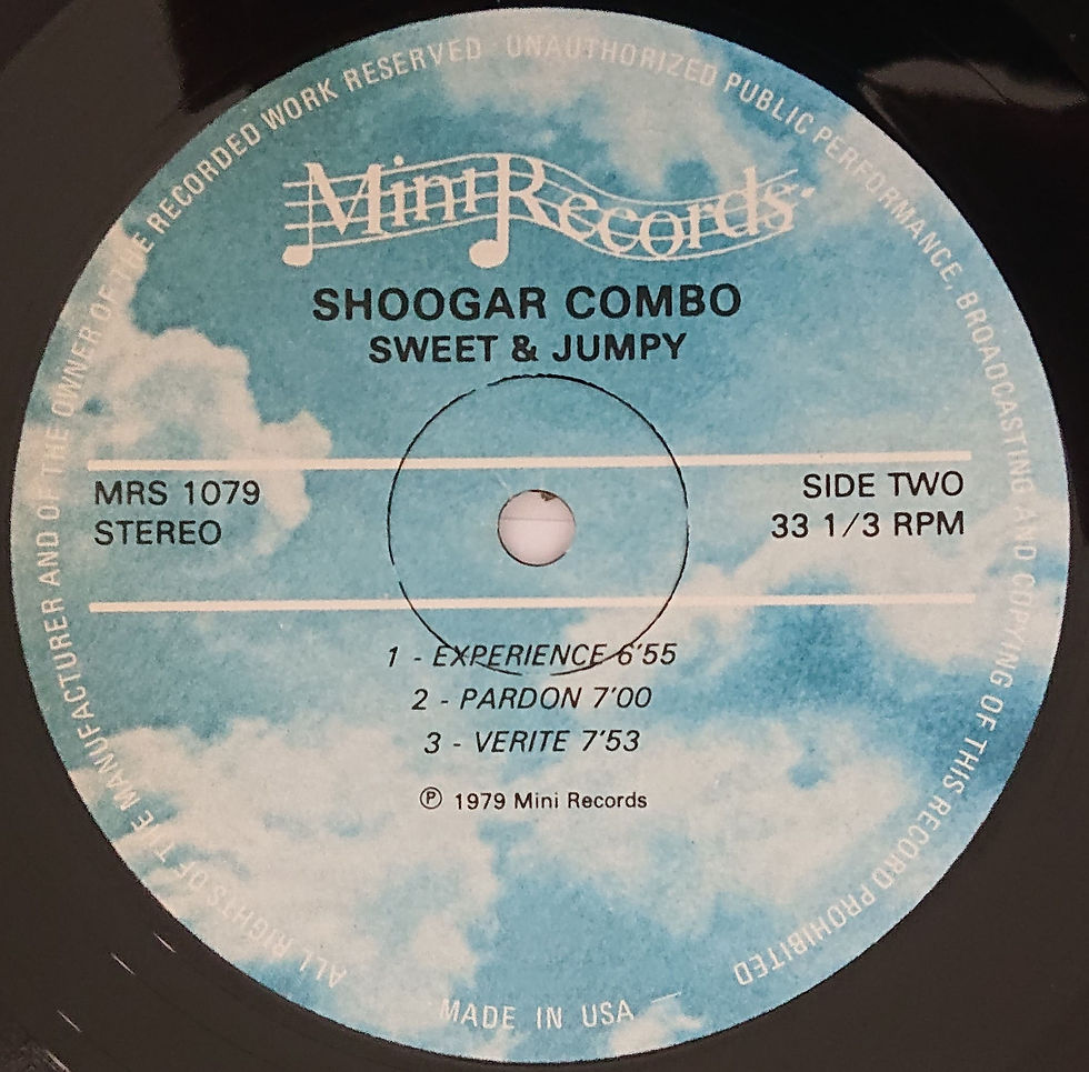 Miniaturbild: Shoogar Combo - Sweet & Jumpy (LP, Album) - Mini Records ,US