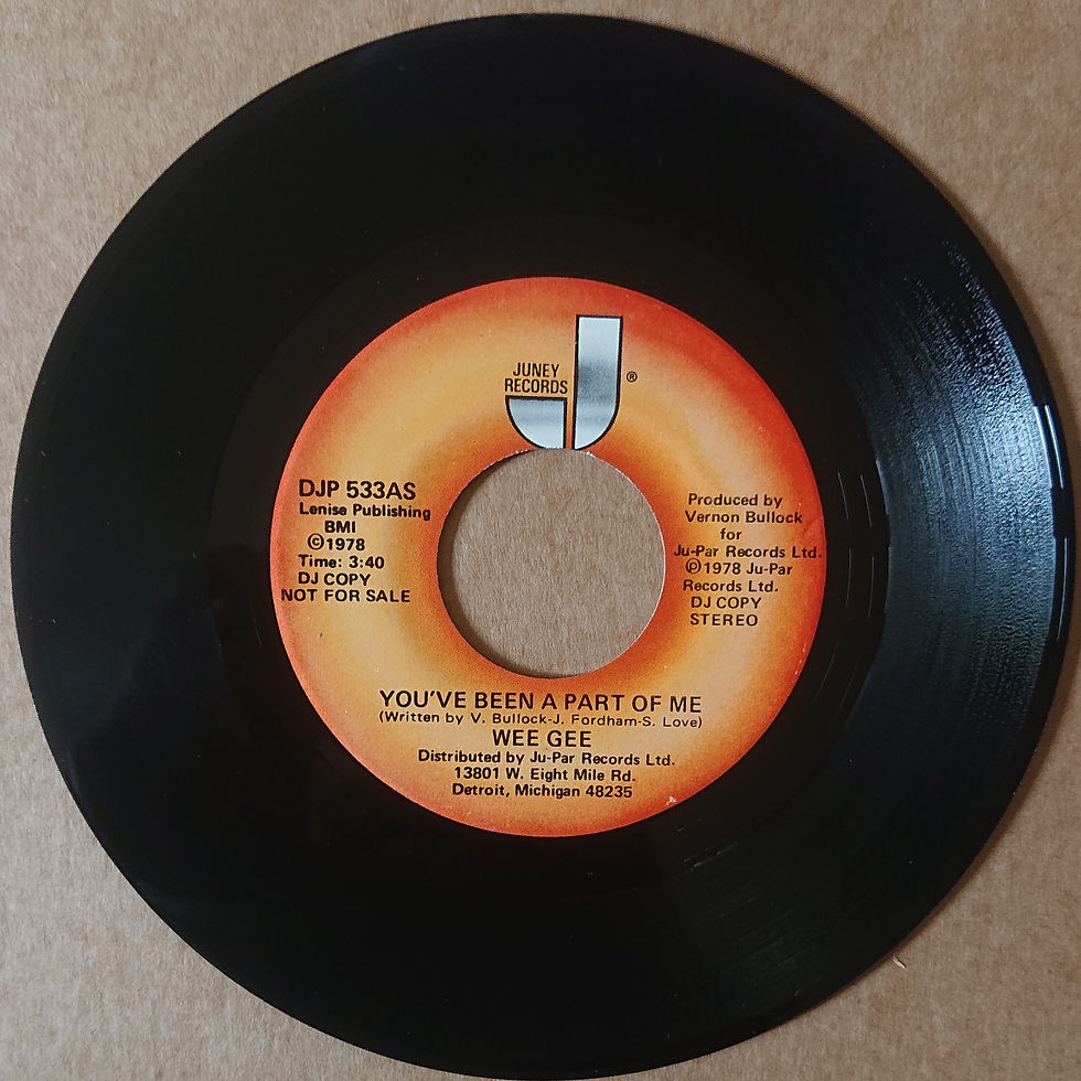 Wee Gee - You've Been a Part of Me - JUNEY Promo US