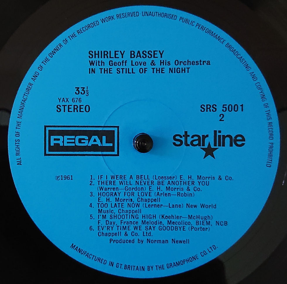 Miniaturbild: Shirley Bassey With Geoff Love & His Orchestra - In The Still Of The Night (LP)