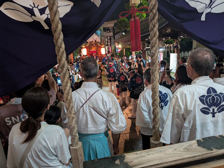 7月15日巽神社夏祭四條地車宮入でした。
