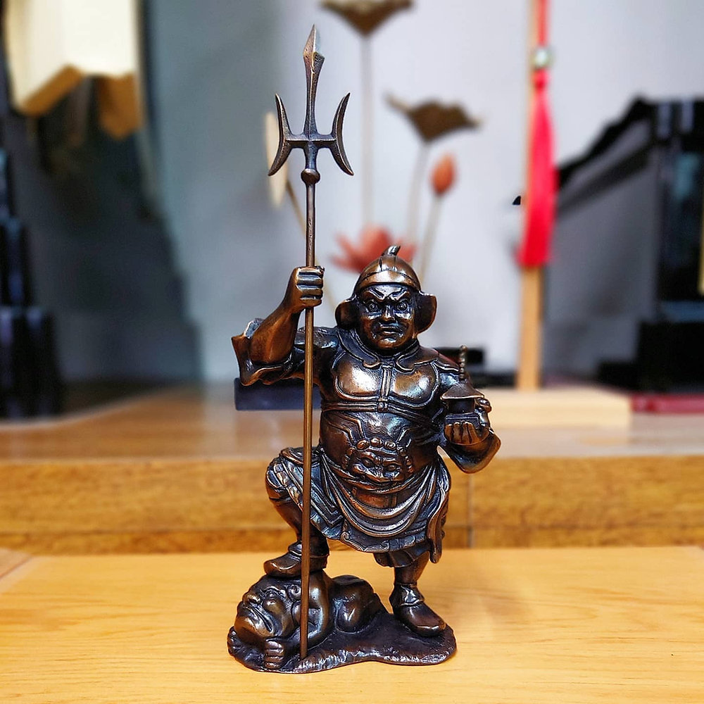 置物 高岡銅器 毘沙門天(びしゃもんてん)のミニ仏像│おぶつだんの利休堂