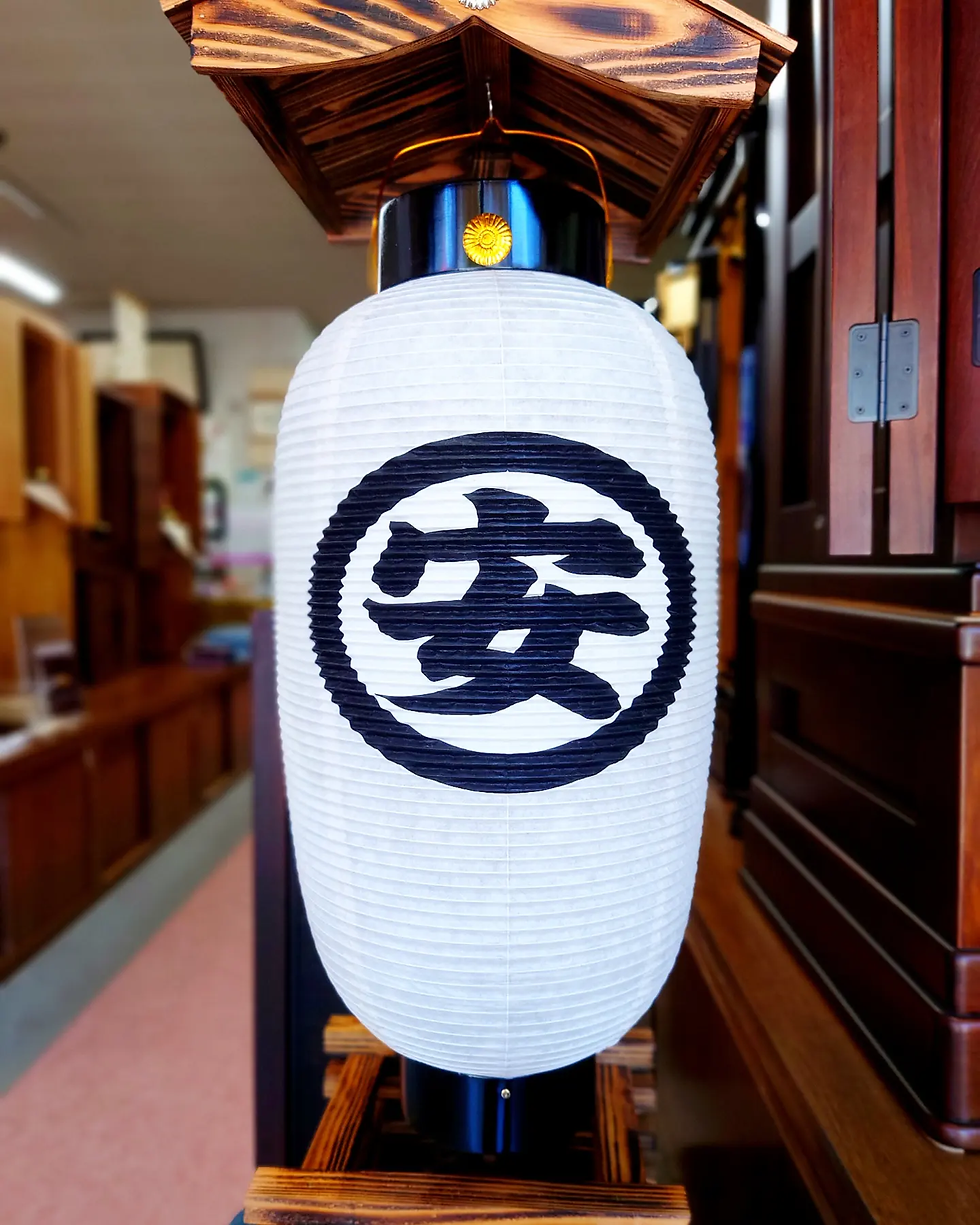 おぶつだんの利休堂で販売中の2022年のお盆用長崎式のお墓や精霊船用の家紋入りちょうちんのご注文受付終了-1