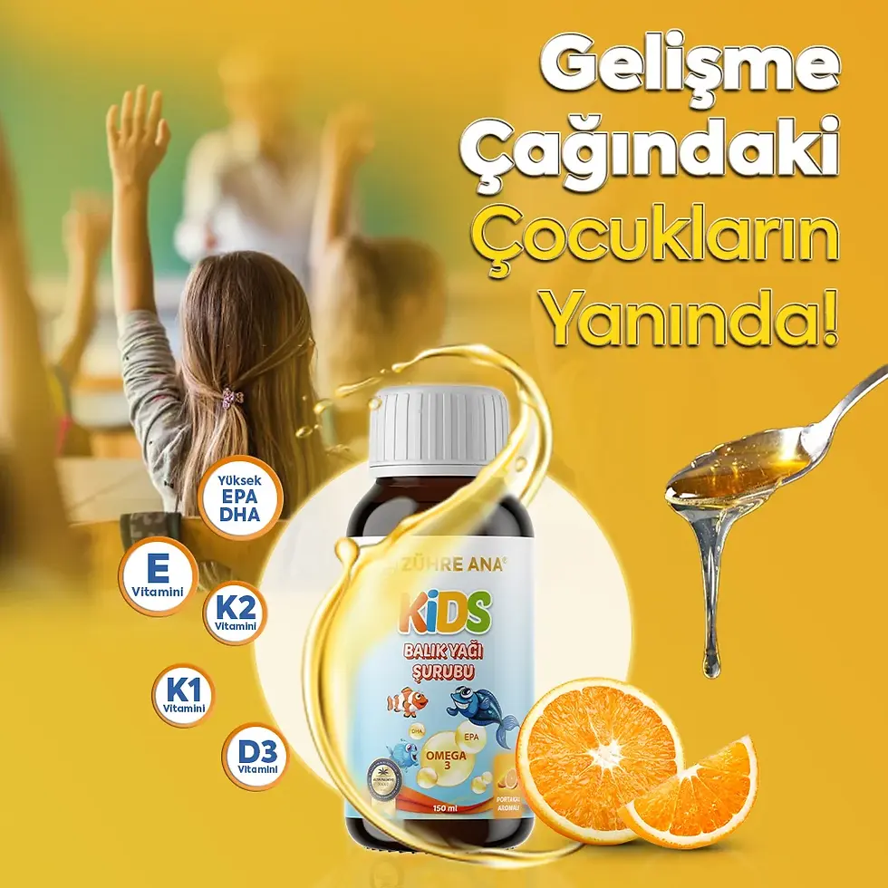 Miniaturbild: Zühre Ana Kids Omega 3 Portakallı Balık Yağı Şurubu