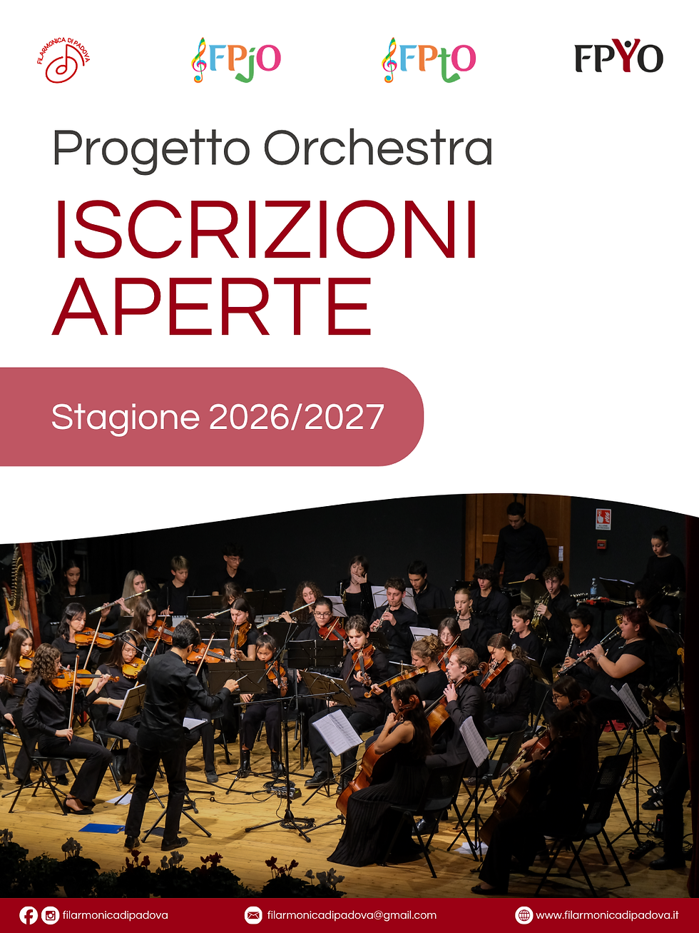 Locandina Progetto Orchestra della Filarmonica di Padova