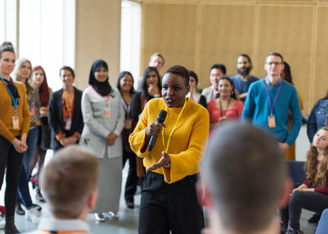 Public speaker in the workplace