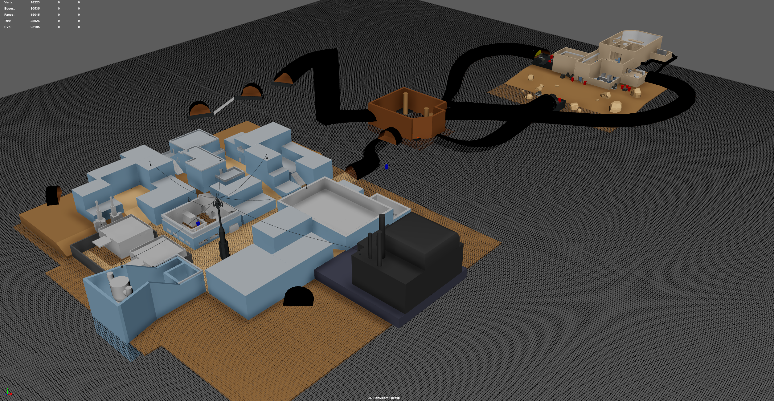 3D blockout (perspective)