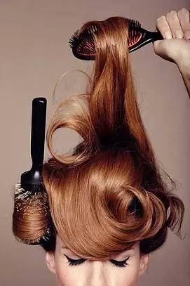 blow dry hair styling, brushing hair, salon near me
