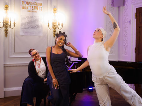 Them Poems Artists: Zahili Zamora Gonzalez, Carmin Wong, and Miranda Lawson pictured at Goethe Boston