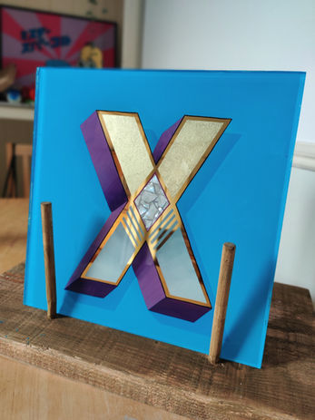 Gold leaf on glass commission