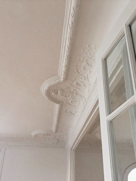 Rénovation plafond en peinture et enduit 